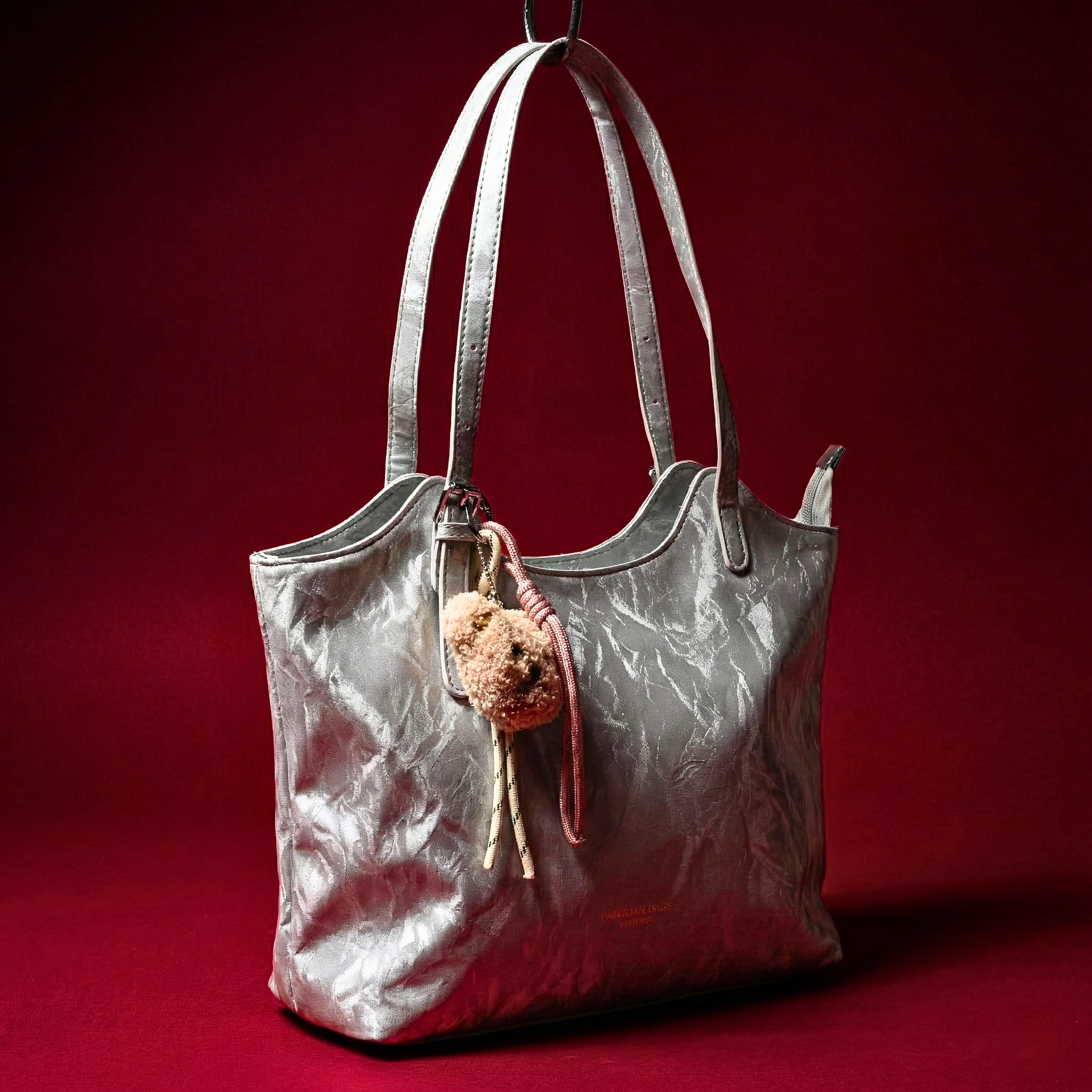 Metallic Crinkle Tote Bag 1754 S