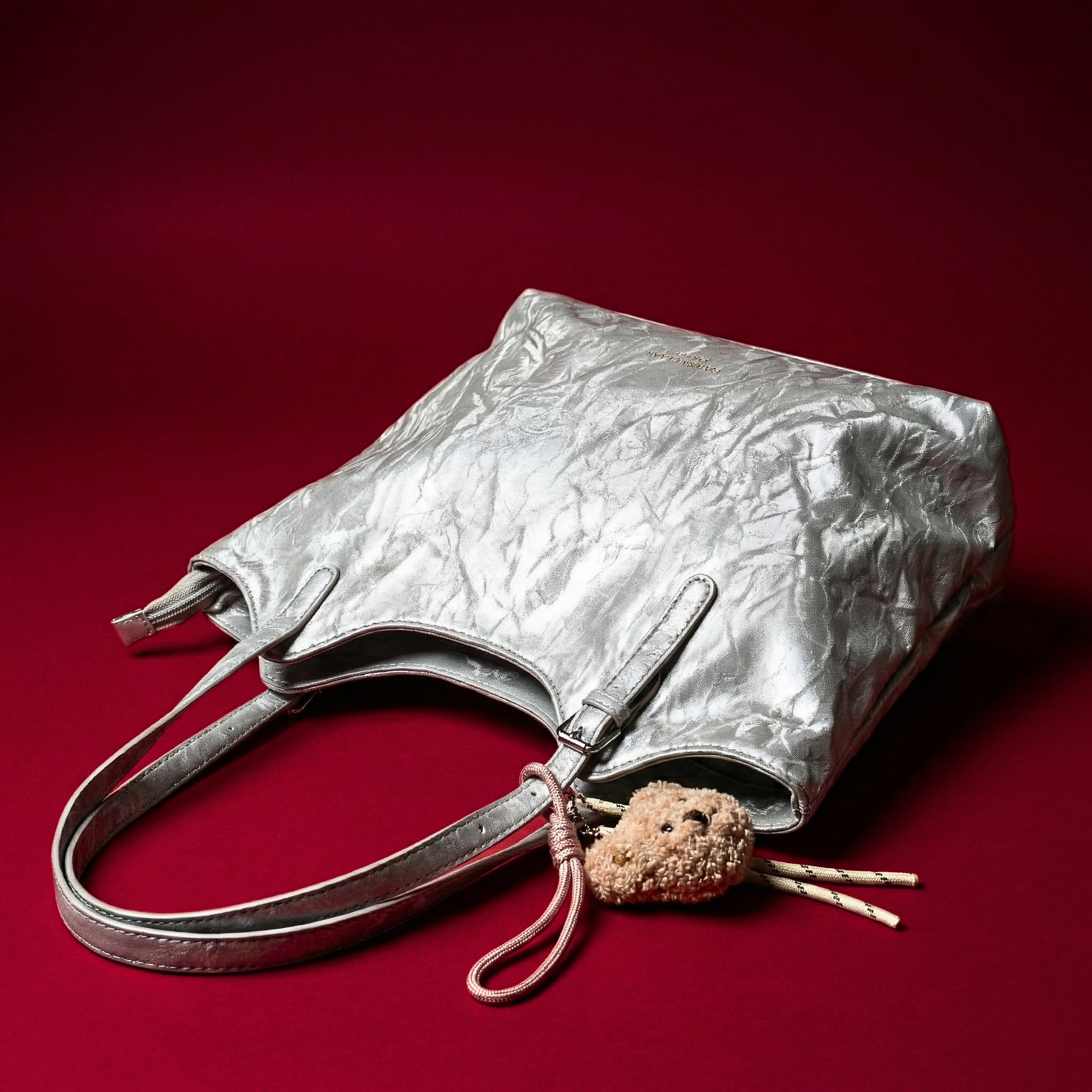 Metallic Crinkle Tote Bag 1754 S