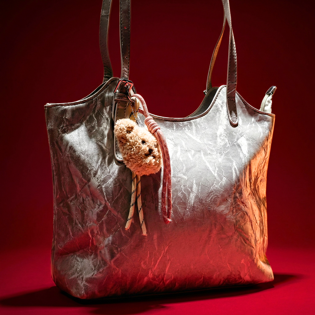 Metallic Crinkle Tote Bag 1754 S