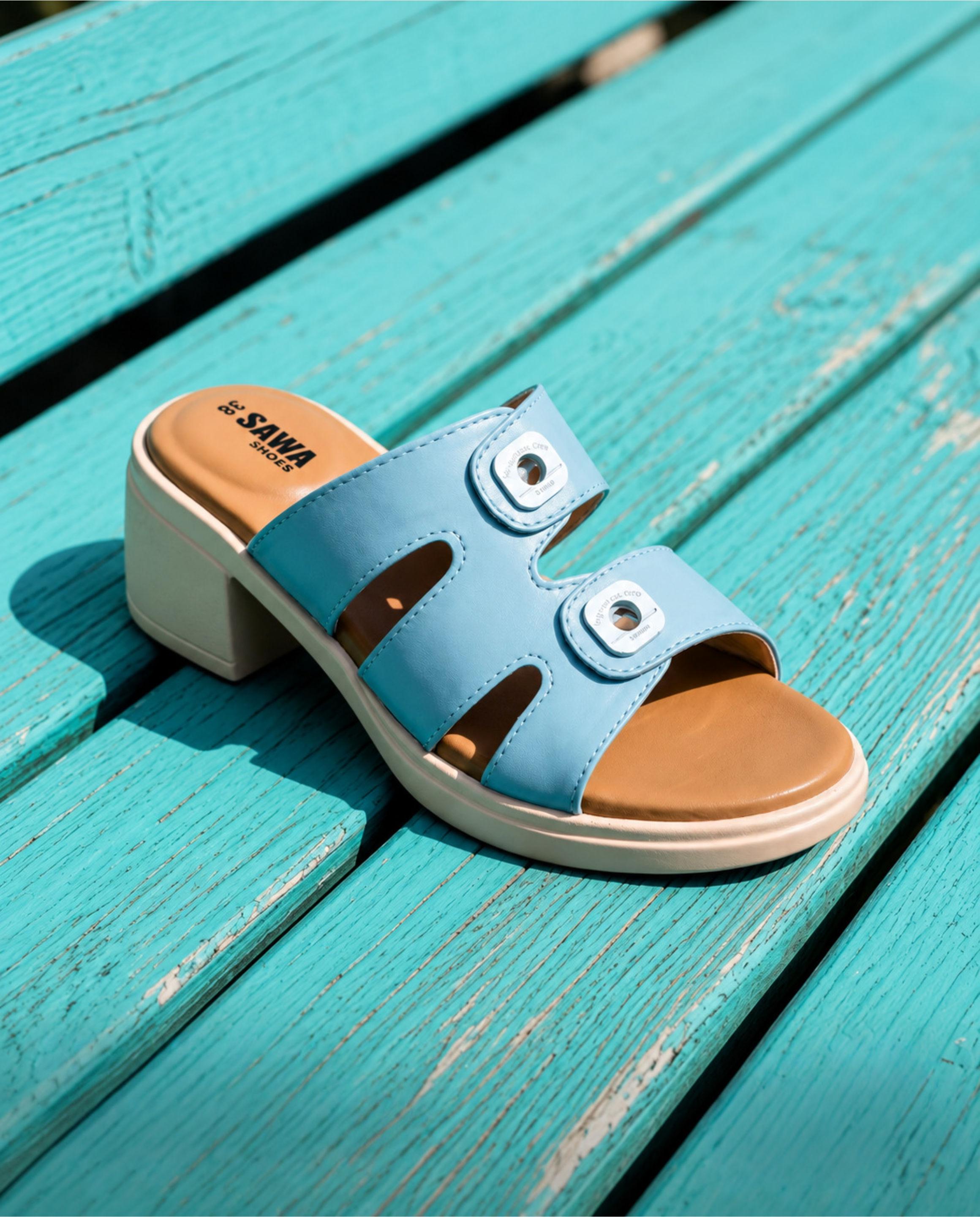 Sky Blue Double-Strap Blocks 1010 BL