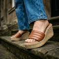 TAN STRAP WEDGES 729 MS - Sawa.pkWomen footwear shoes affordable