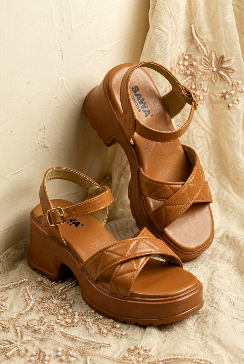 Caramel Platform Sandals 458 MS