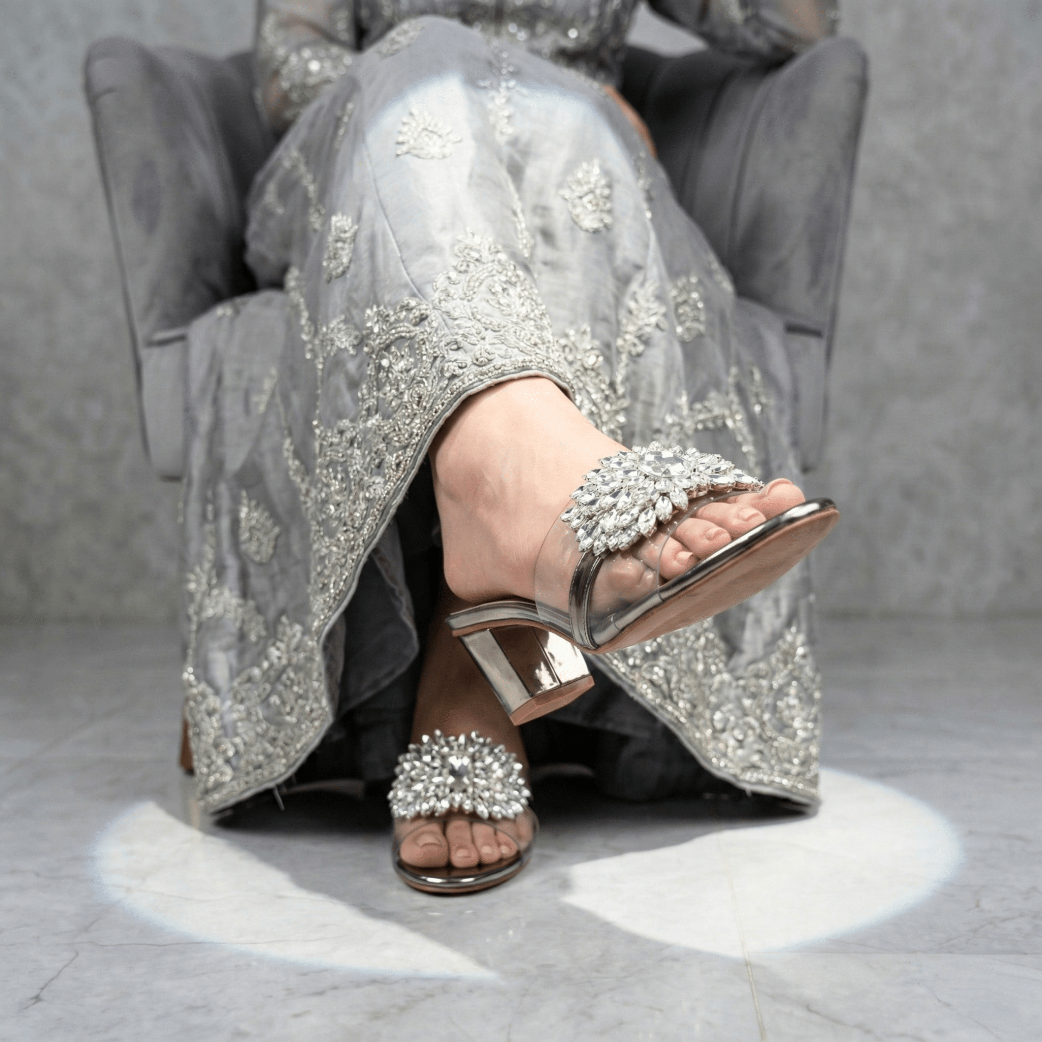 GOLDEN BLOCK HEELS 505 G - Sawa.pkWomen footwear shoes affordable