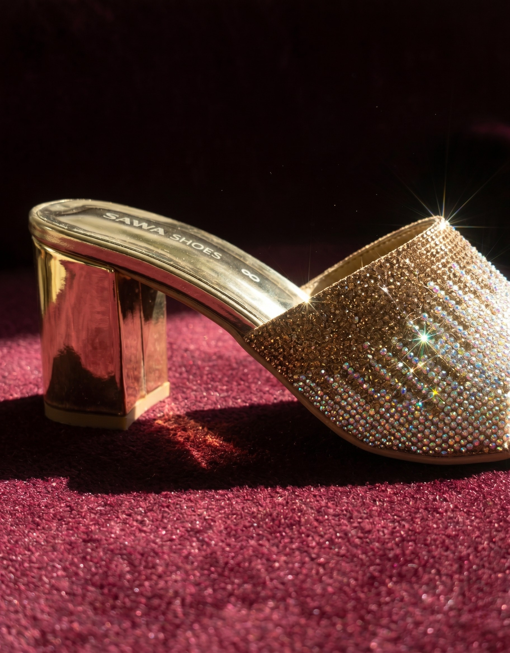 GOLDEN BLOCK HEELS 509 G