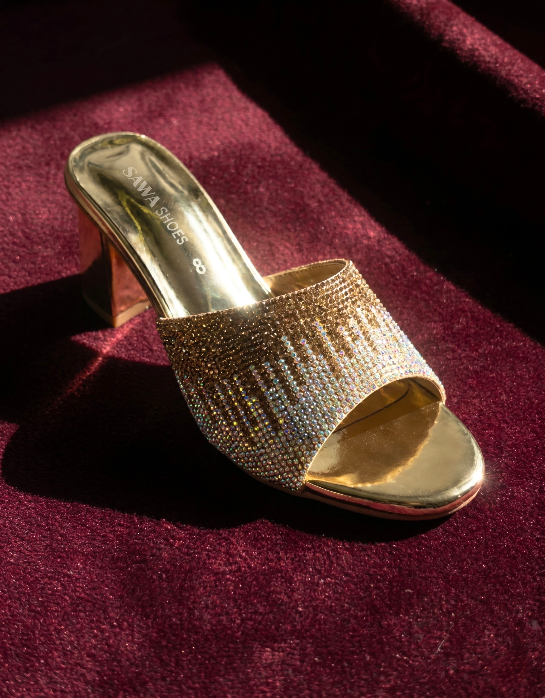 GOLDEN BLOCK HEELS 509 G