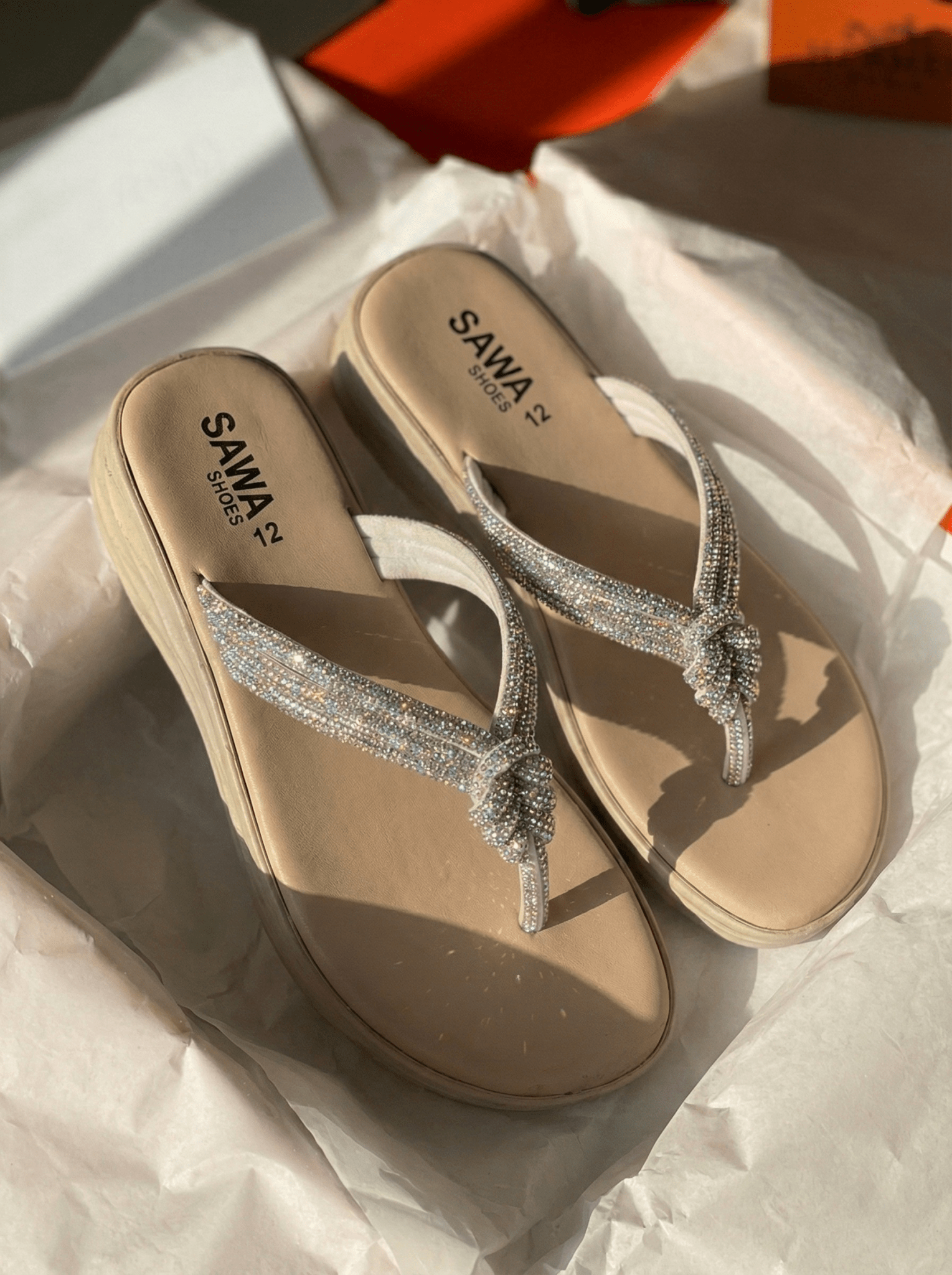 Sawa Crystal Knot Wedges 433 F - Sawa.pkWomen footwear shoes affordable