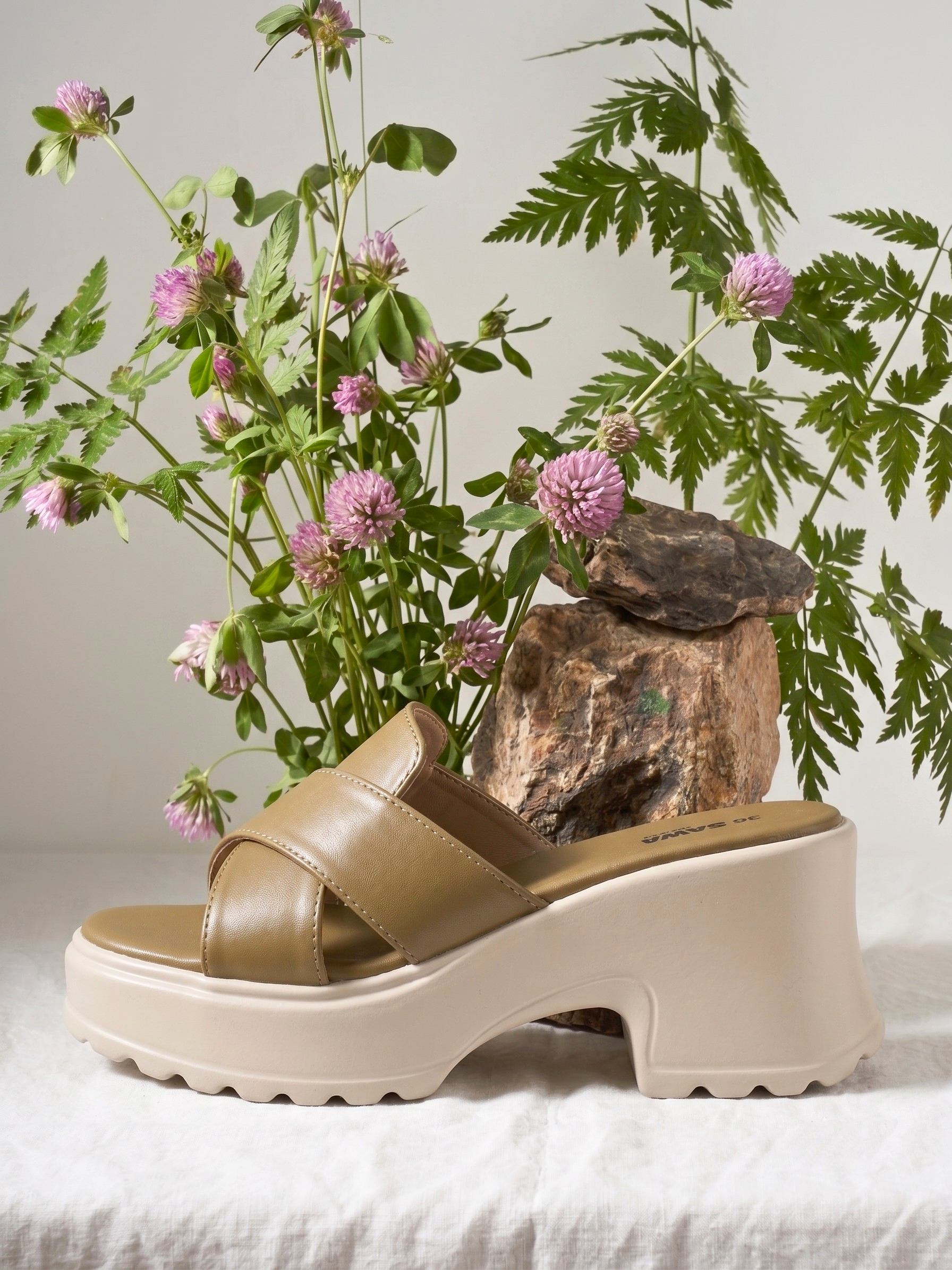 Olive Comfort Platform Heels