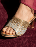 GOLDEN BLOCK HEELS 509 G - Sawa.pkWomen footwear shoes affordable