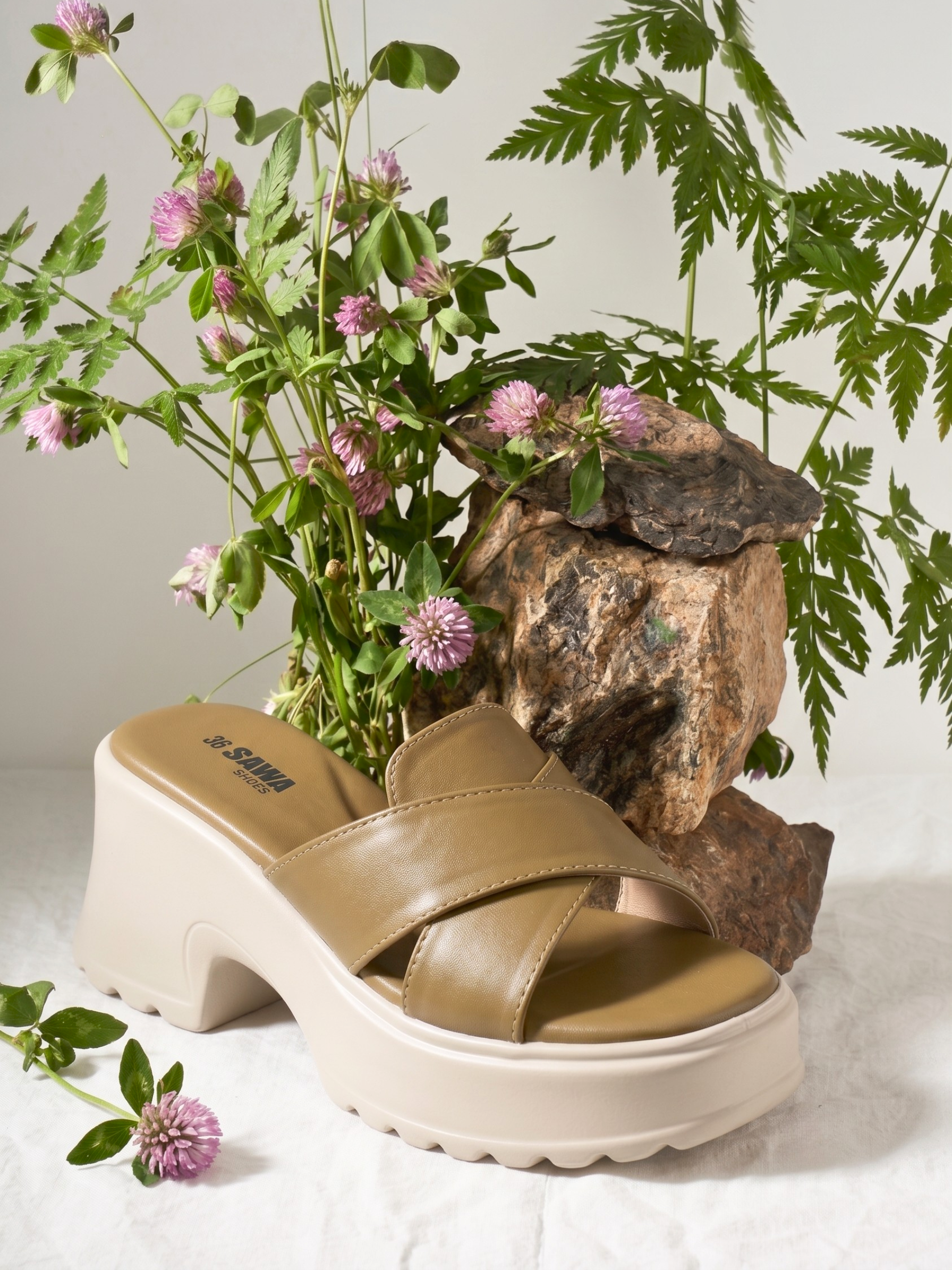 Olive Comfort Platform Heels