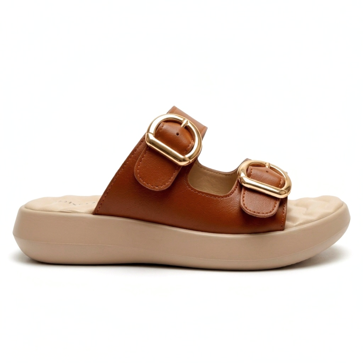 Cinnamon Two-Strap Slides 4260 br
