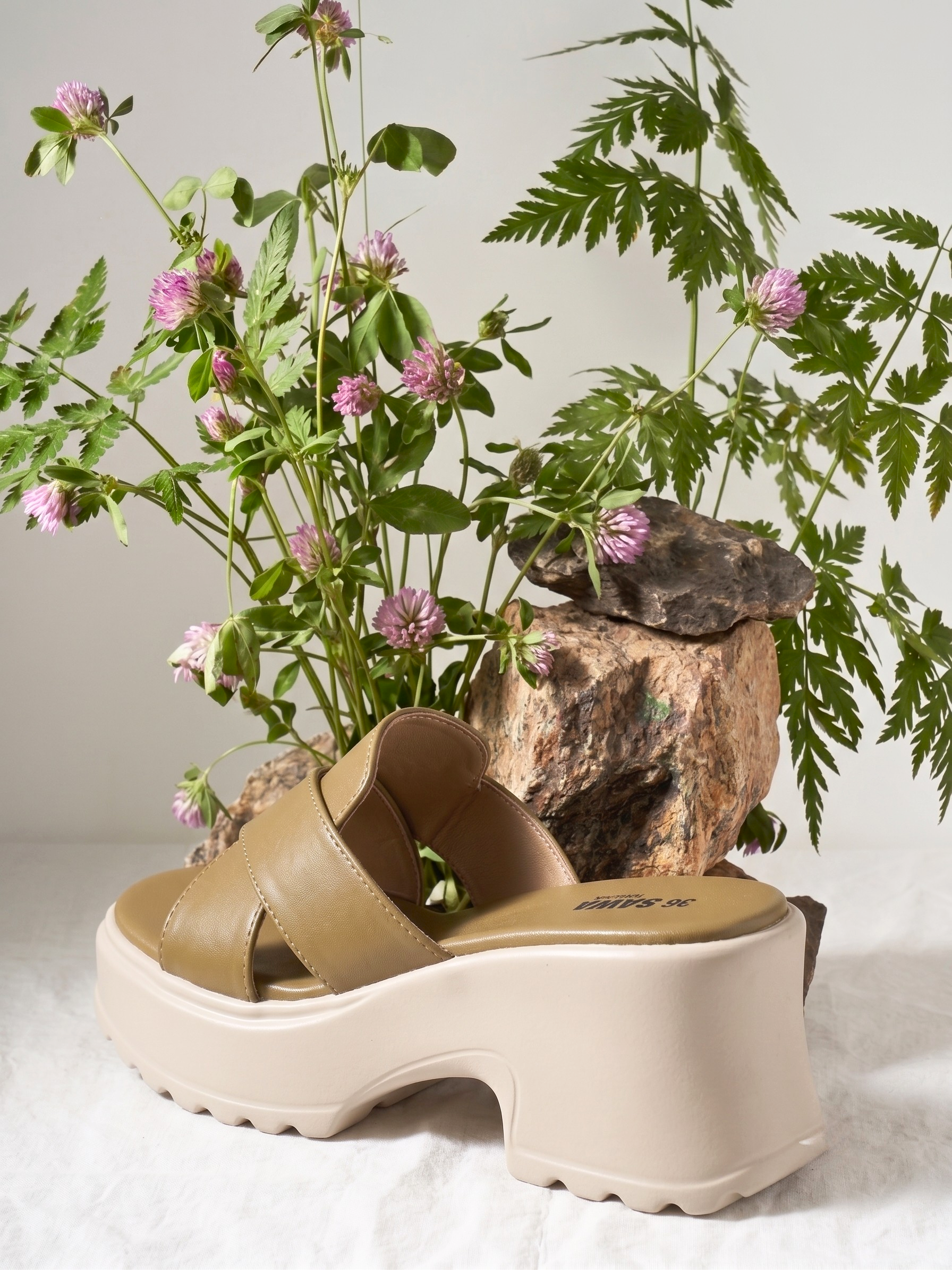 Olive Comfort Platform Heels
