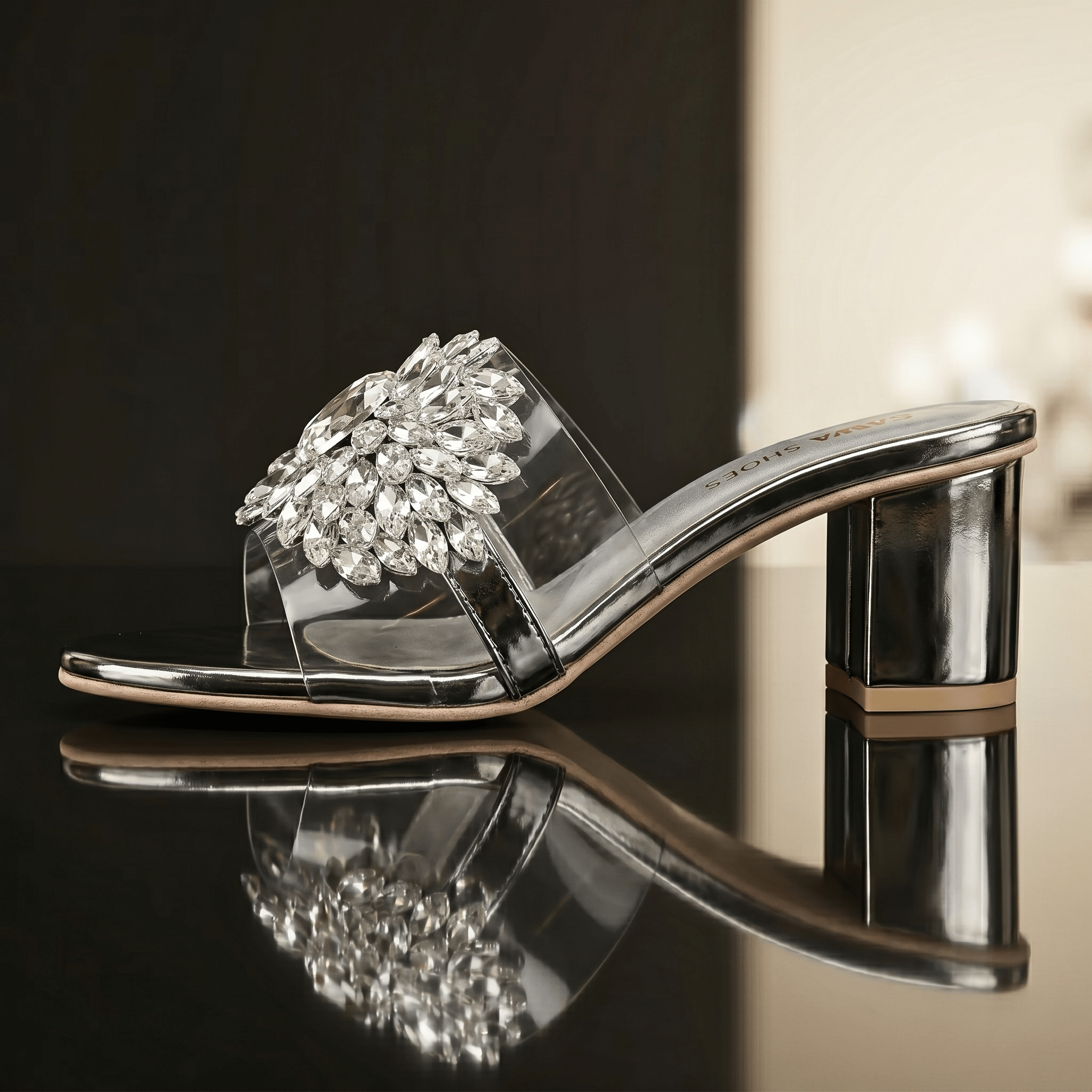 CRYSTAL EMBELLISHED BLOCKS 505 GR - Sawa.pkWomen footwear shoes affordable