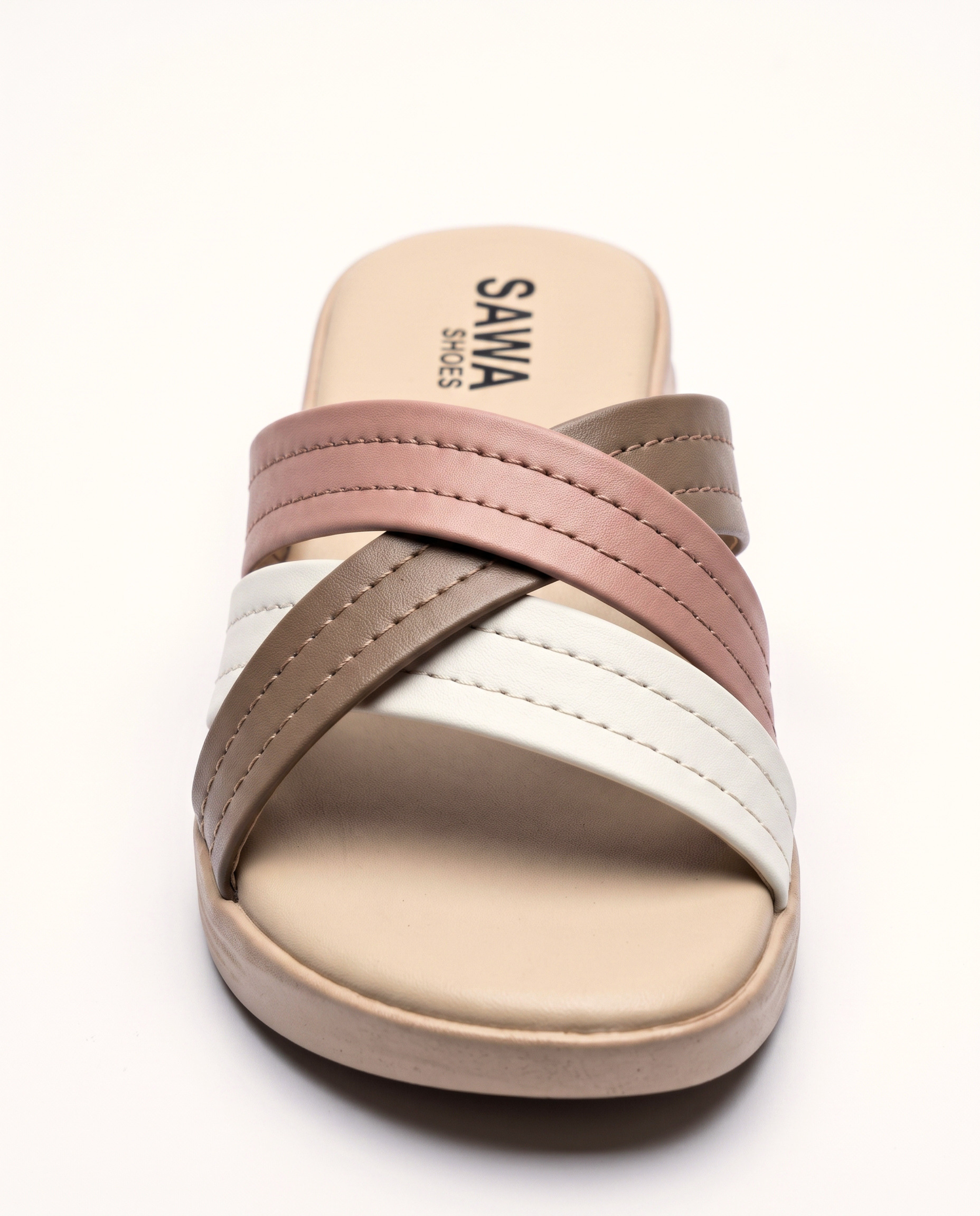 Pastel Cross Strap Slides SFT10