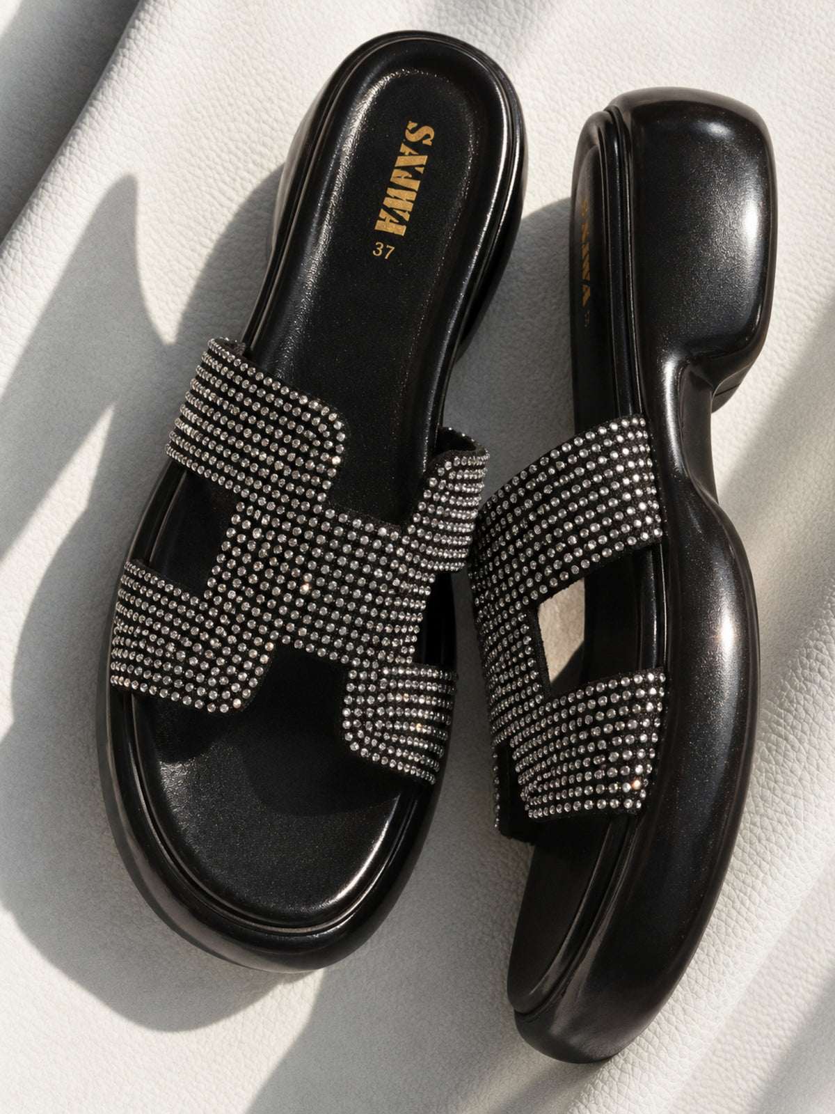 Sparkling Platform Slides 481 BK