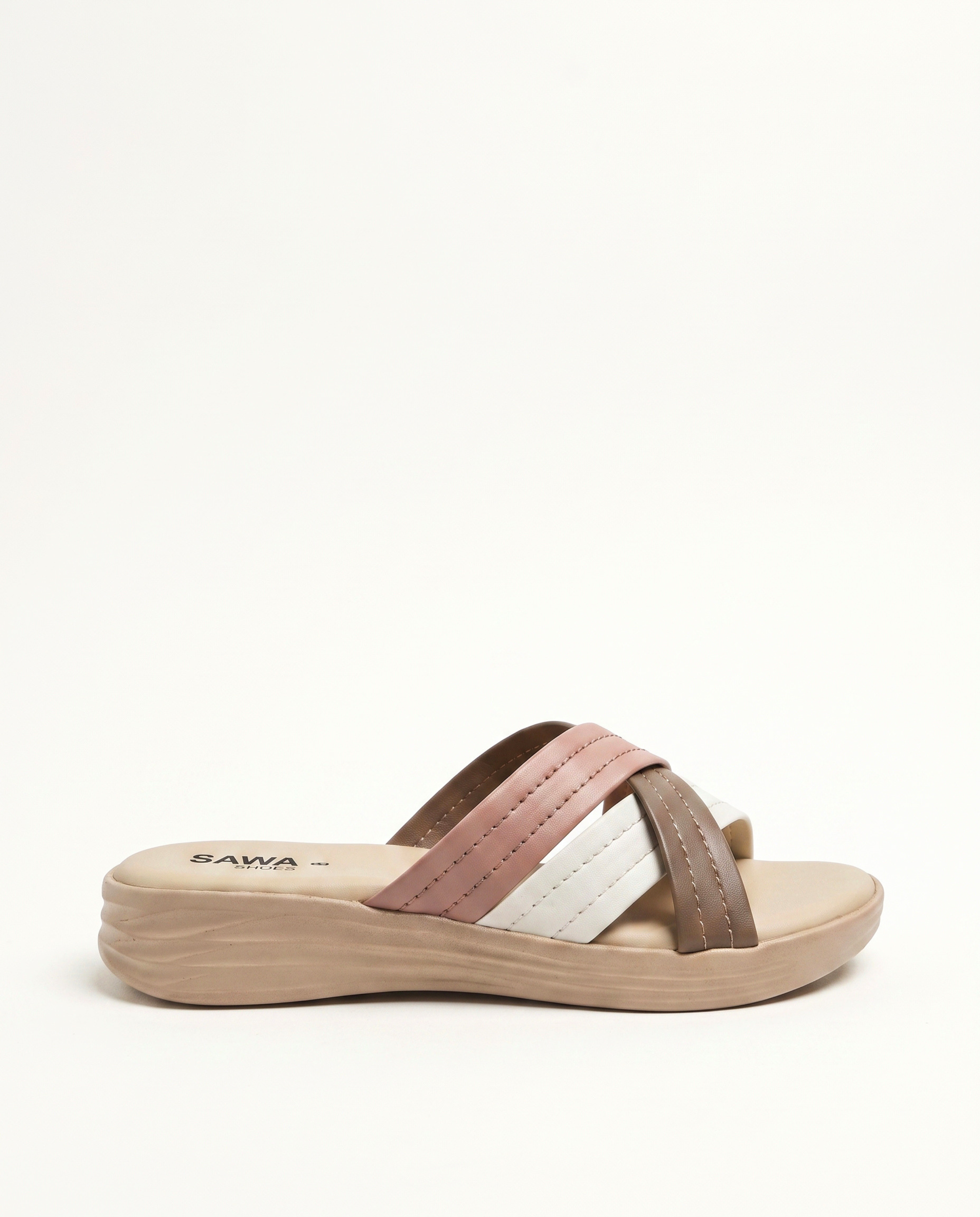 Pastel Cross Strap Slides SFT10