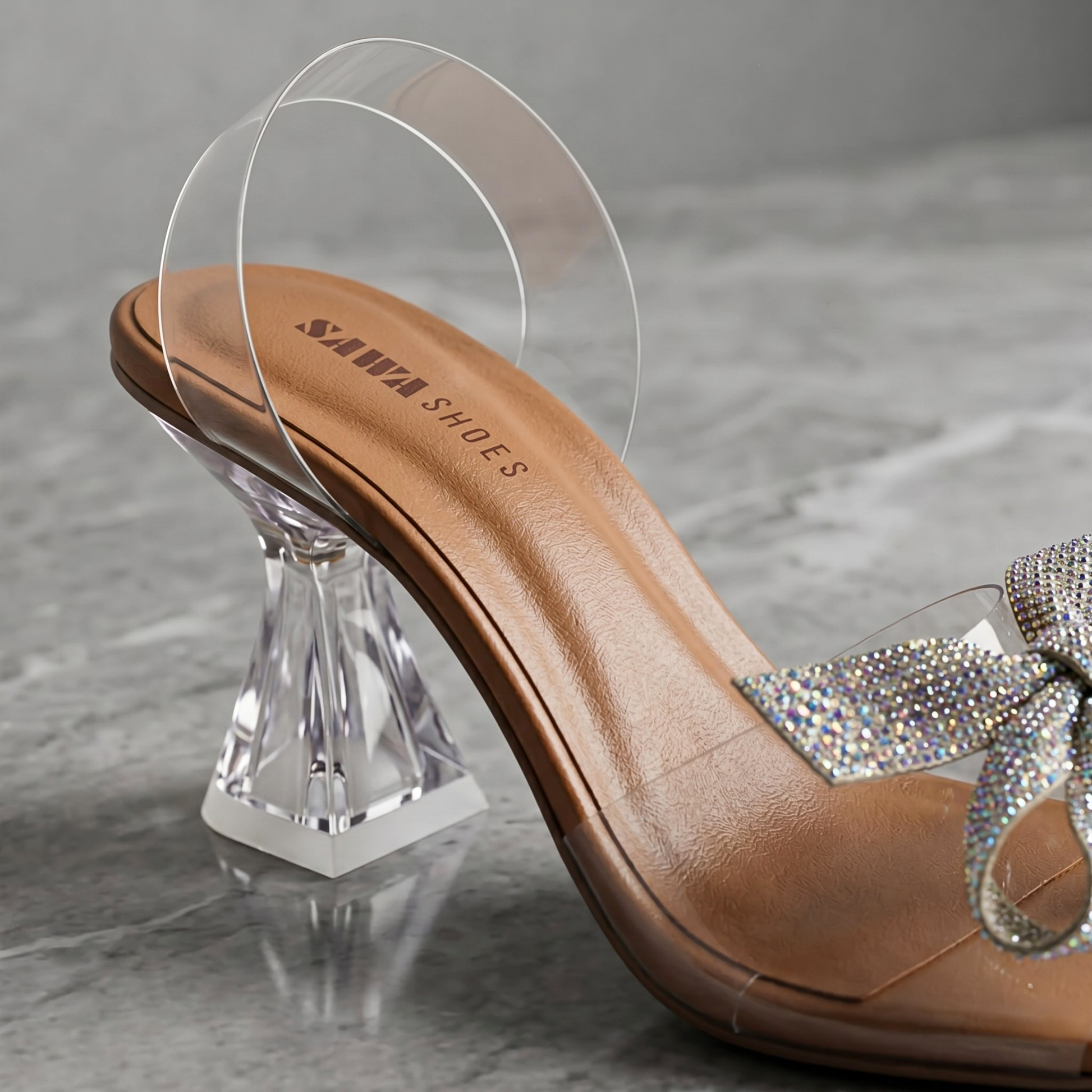 CRYSTAL BOW CINDRELLA SHOES 522 G