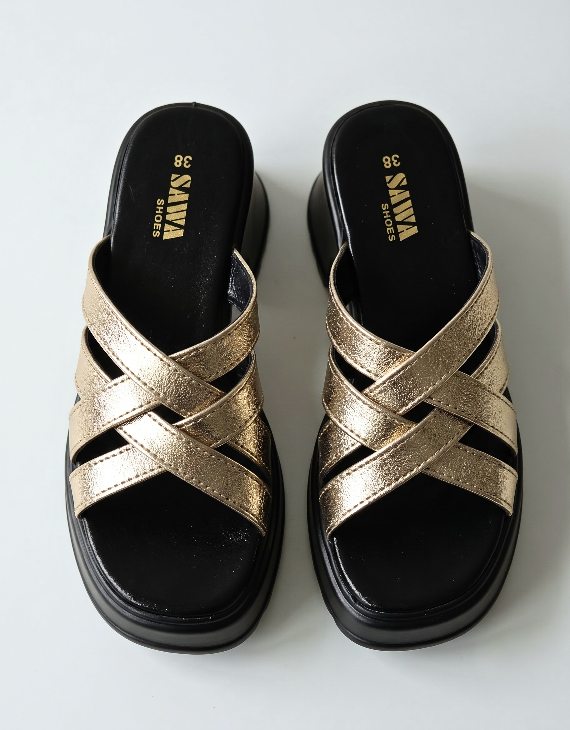Golden Comfort Platform Heels 728 G