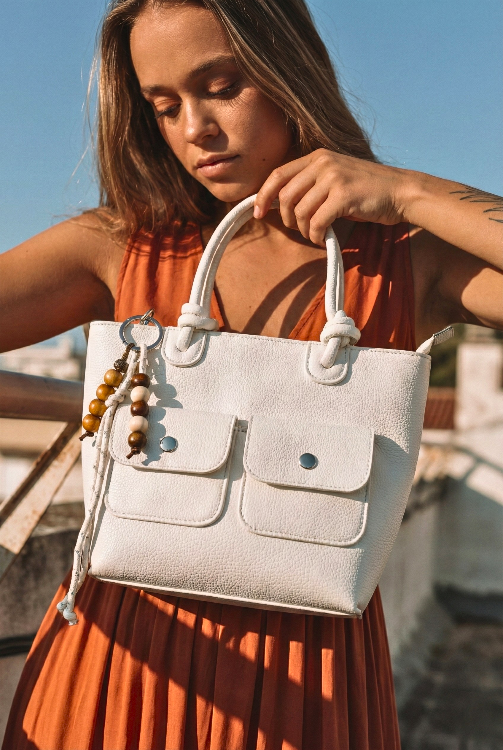 Premium Pebbled Leather Handbag for Women 9724 W