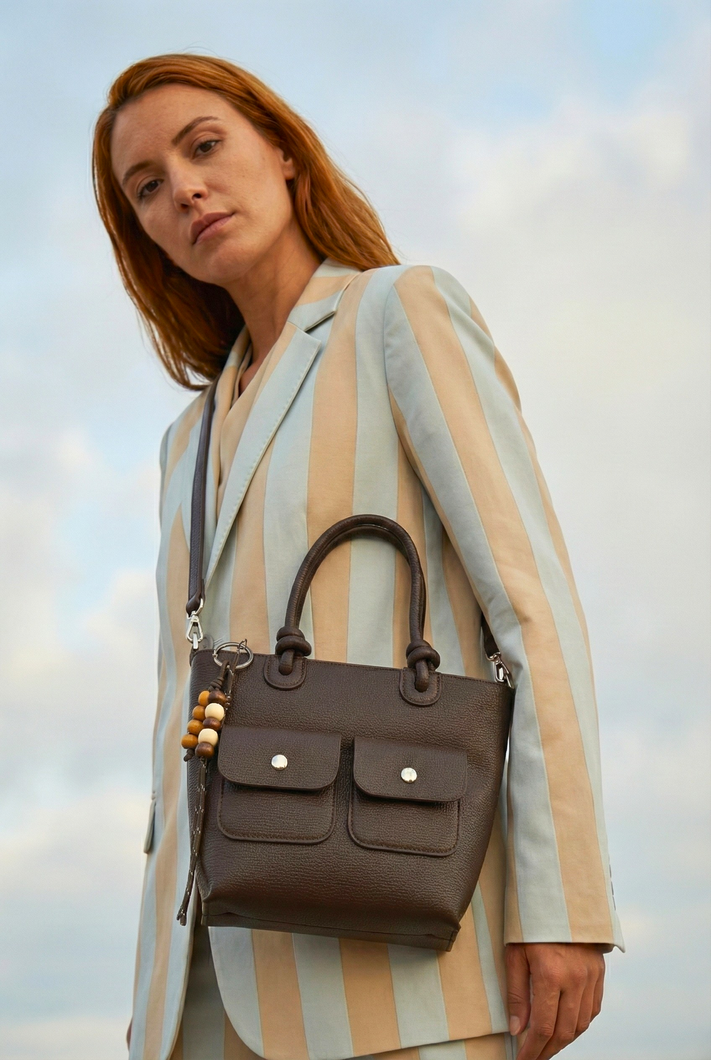 Premium Pebbled Leather Handbag for Women 9724 BR