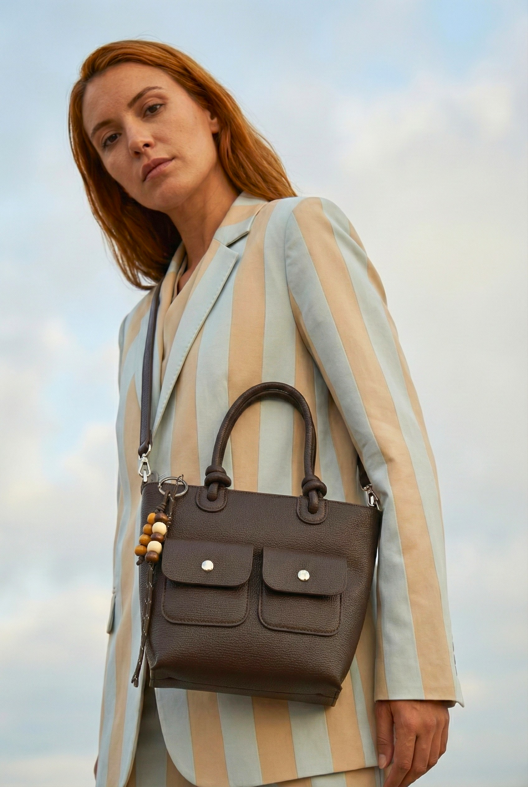 Premium Pebbled Leather Handbag for Women 9724 BR