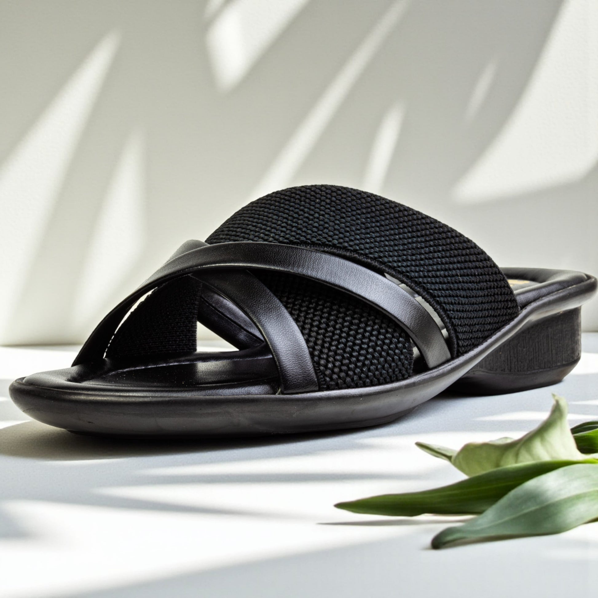 BLACK CASUAL SLIPPERS 459 Bk