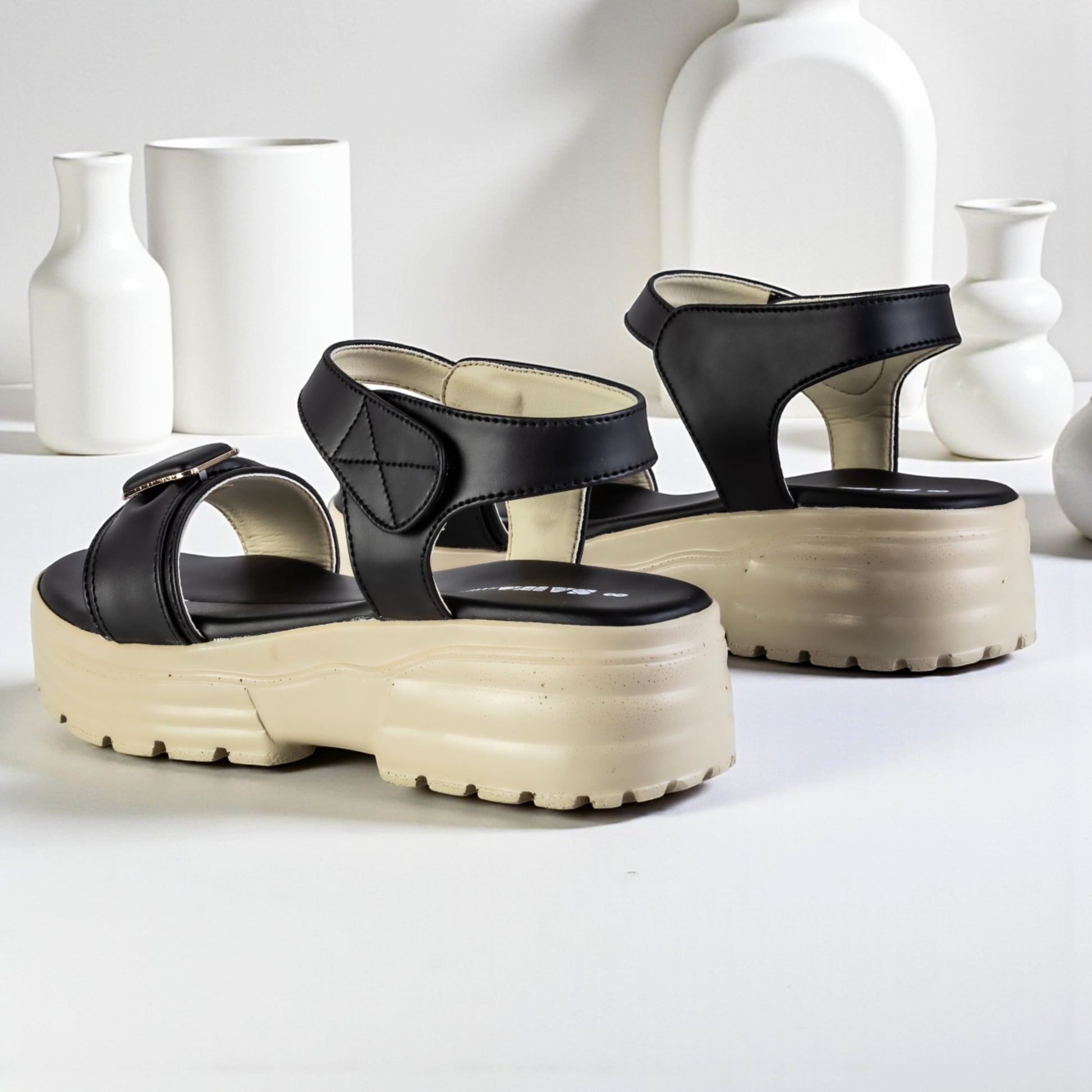 BLACK CASUAL SANDALS 446 BK