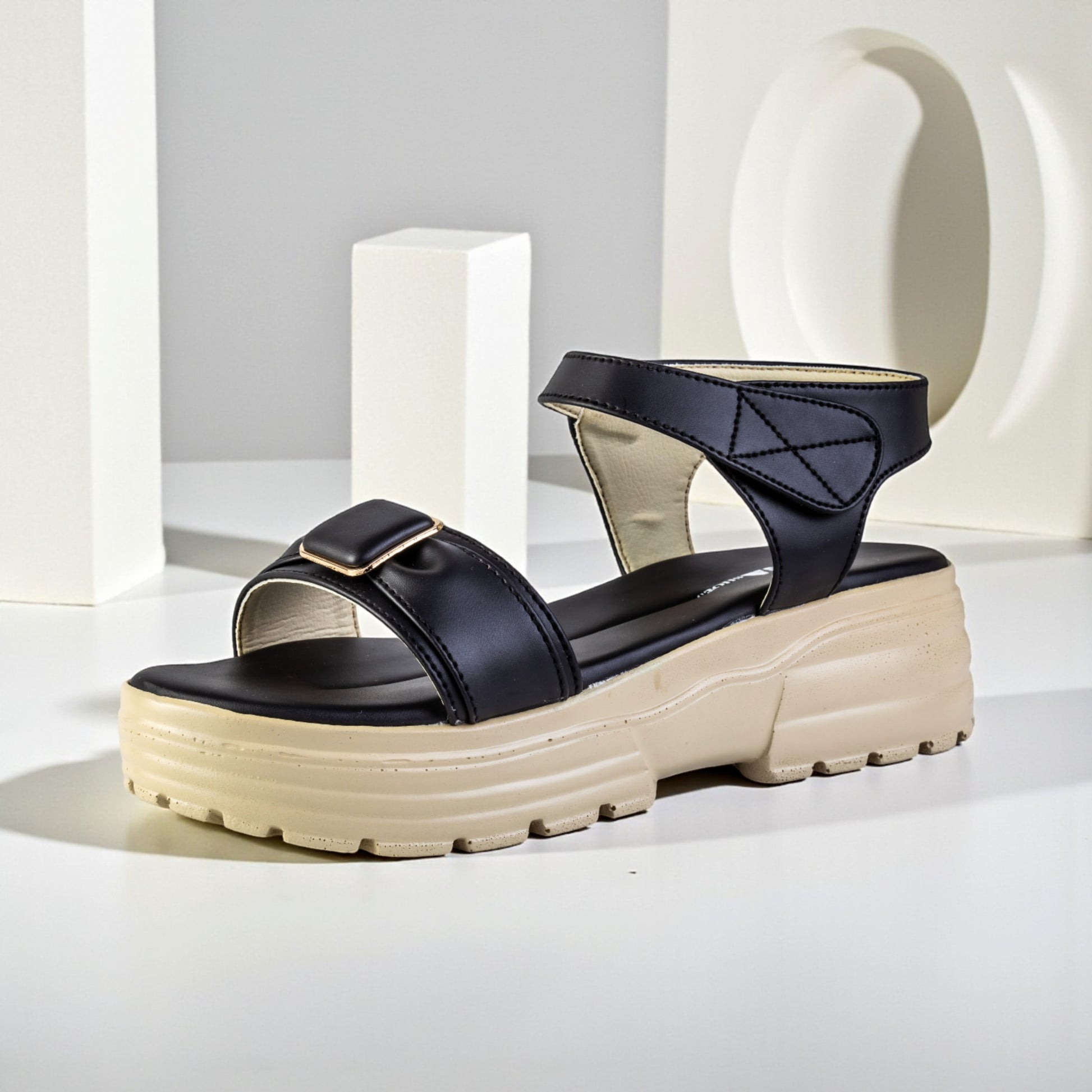 BLACK CASUAL SANDALS 446 BK