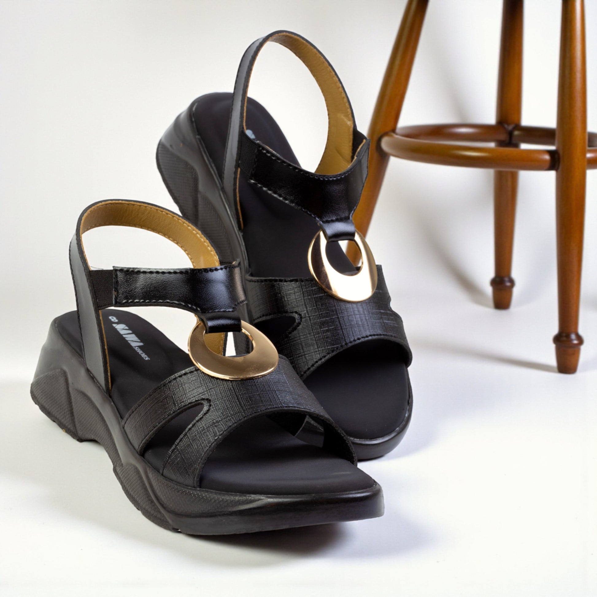 BLACK CASUAL SANDALS 462 BK