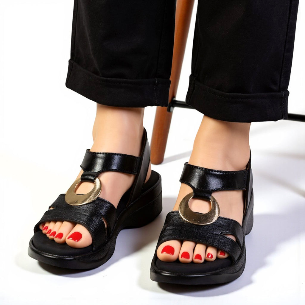 BLACK CASUAL SANDALS 462 BK