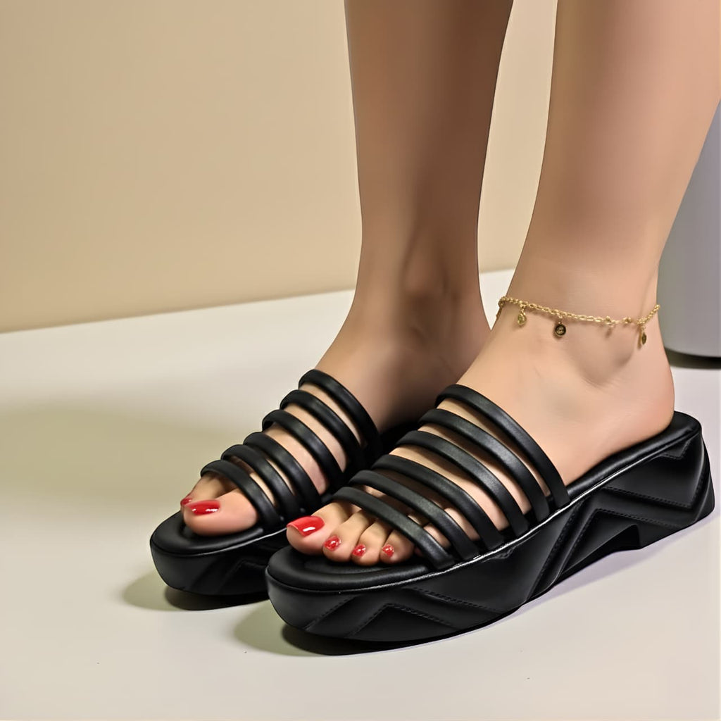 BLACK CASUAL WEDGES 759 BK