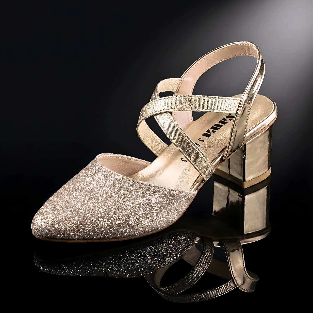 GOLDEN FORMAL PUMPS 517 G