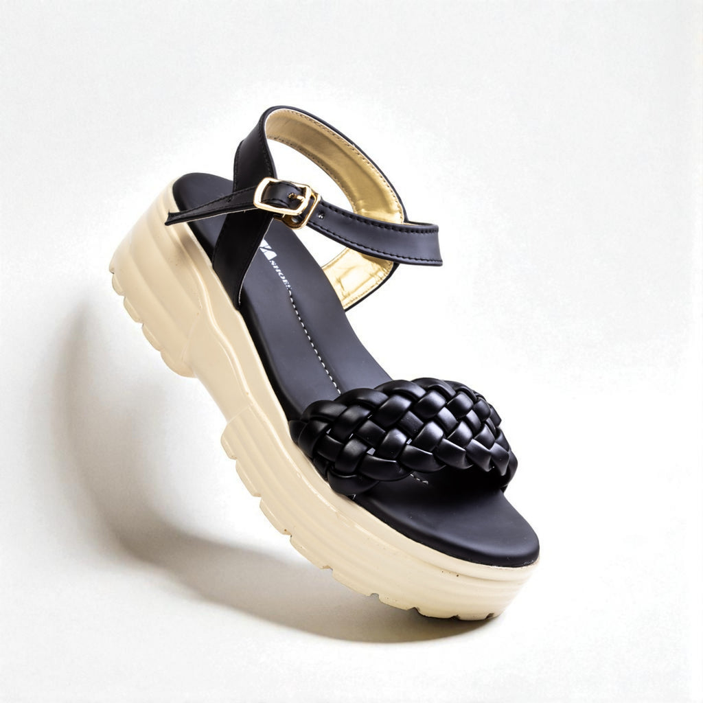 CASUAL WEDGES  SANDALS 435 BK
