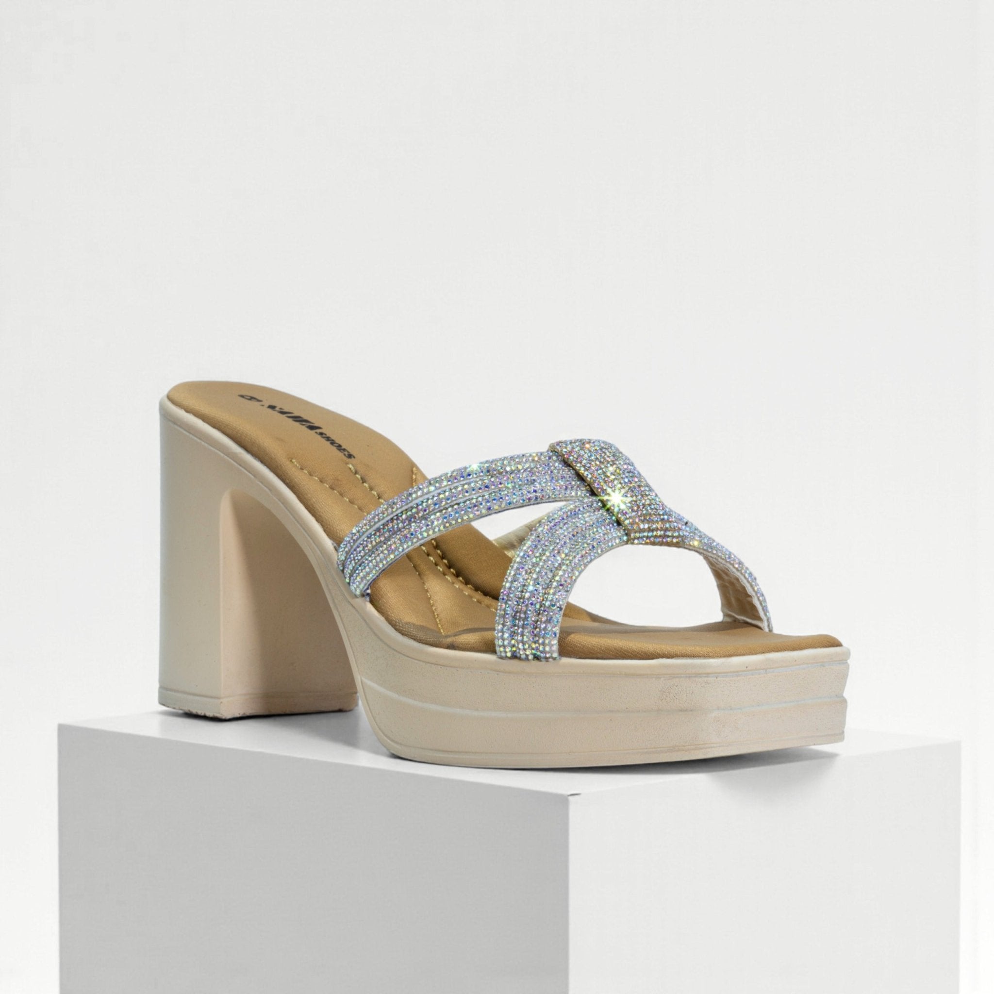 FORMAL BLOCK HEELS 751 G - Sawa.pkWomen footwear shoes affordable