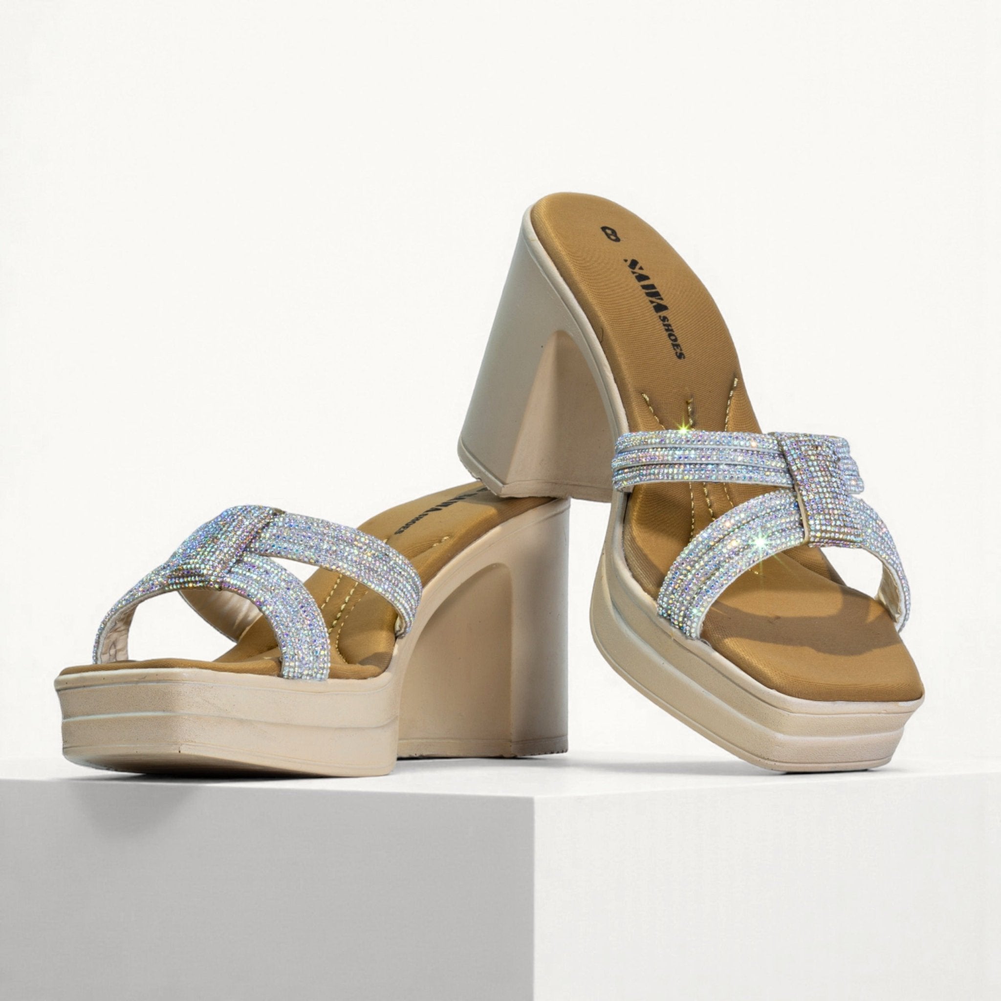 FORMAL BLOCK HEELS 751 G - Sawa.pkWomen footwear shoes affordable