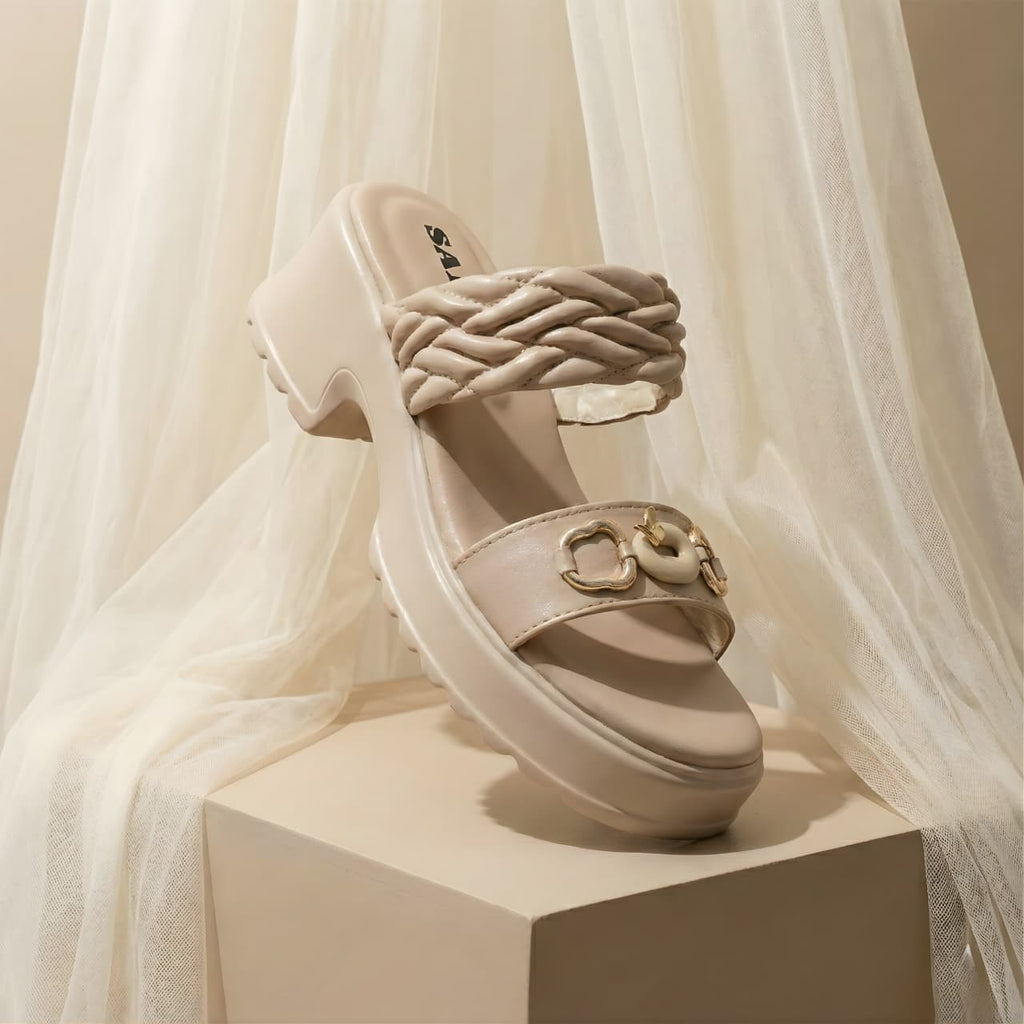 BRAIDED PLATFORM HEELS 711 F