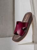 Burgundy Comfort Platform Slides 200 MR