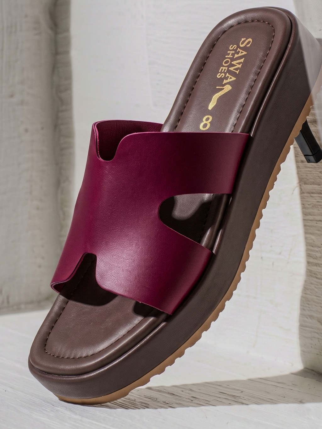 Burgundy Comfort Platform Slides 200 MR
