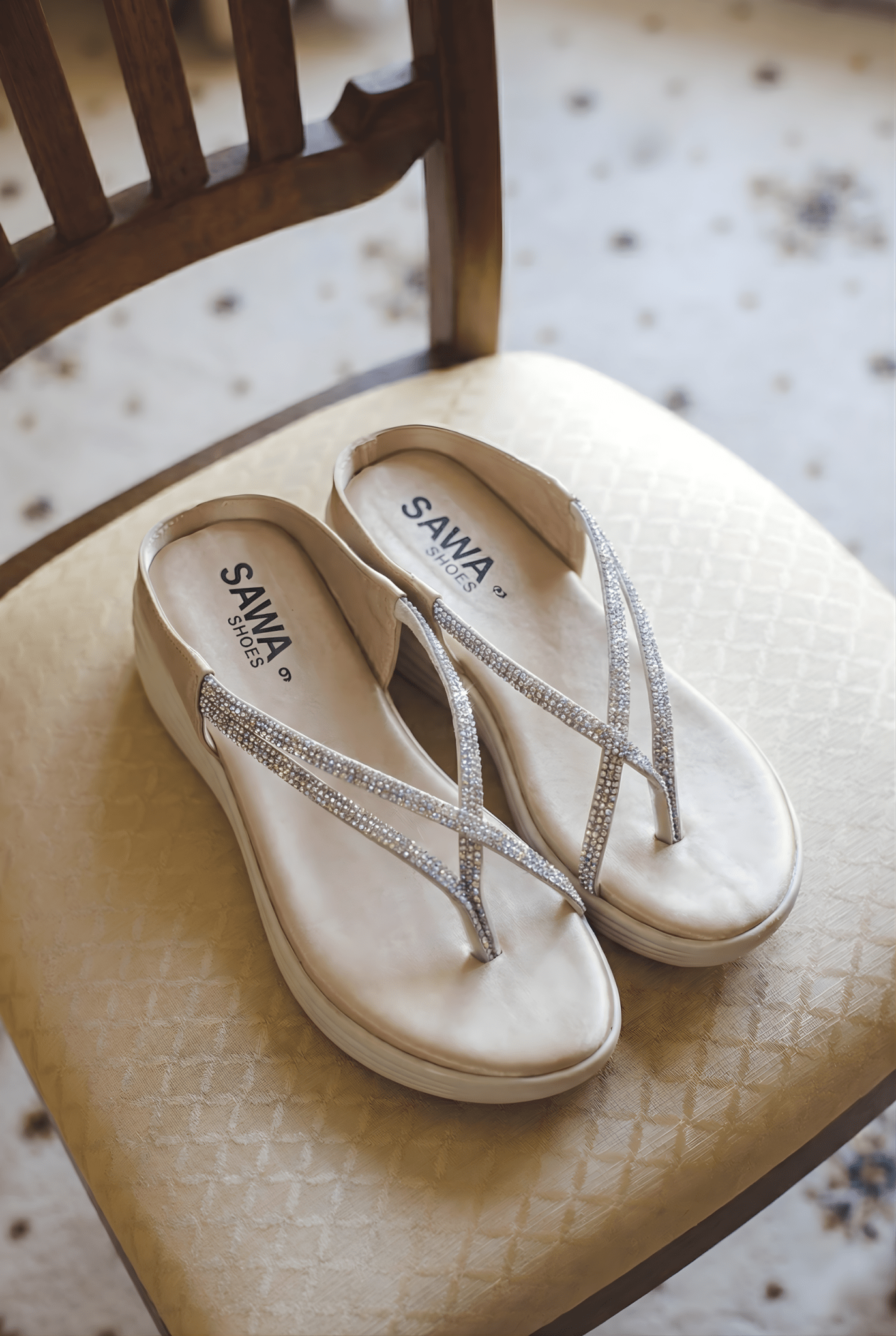 PEARLESCENT CREAM PLATFORMS 448 F - Sawa.pkWomen footwear shoes affordable