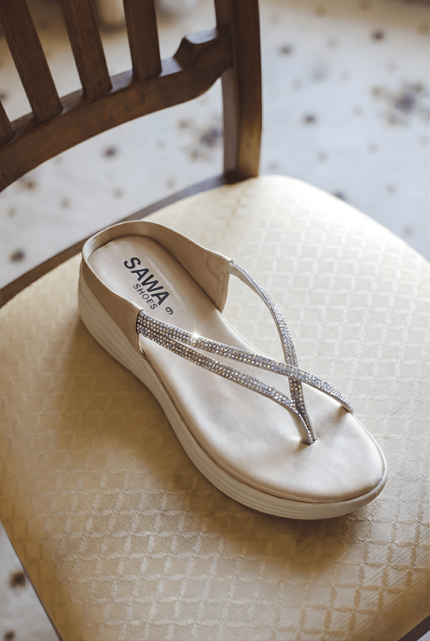 PEARLESCENT CREAM PLATFORMS 448 F - Sawa.pkWomen footwear shoes affordable