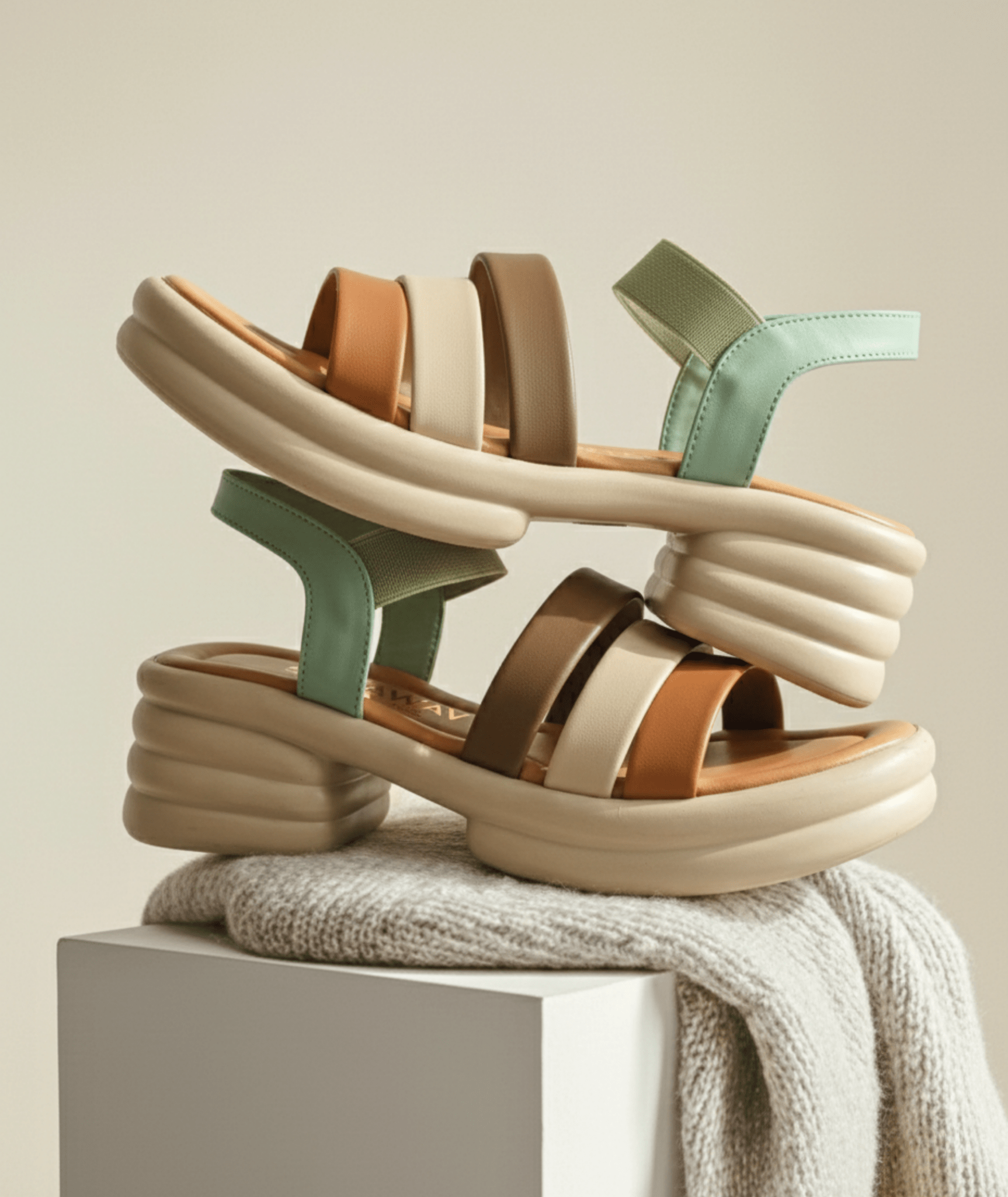 Colorful Chunky Platform Sandals 434 ML - Sawa.pkWomen footwear shoes affordable