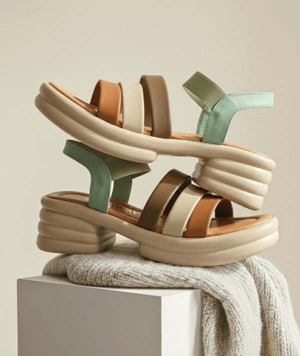 Colorful Chunky Platform Sandals 434 ML - Sawa.pkWomen footwear shoes affordable