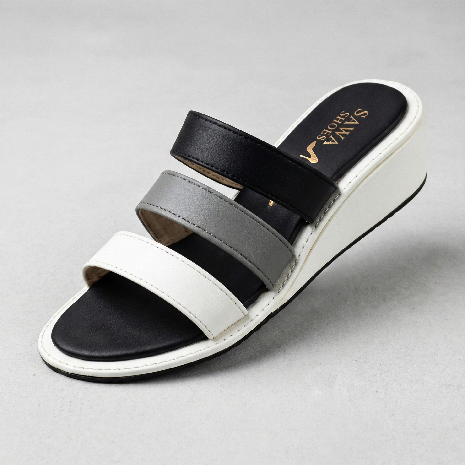 MONOCHROME WEDGE SLIDES 205 BK