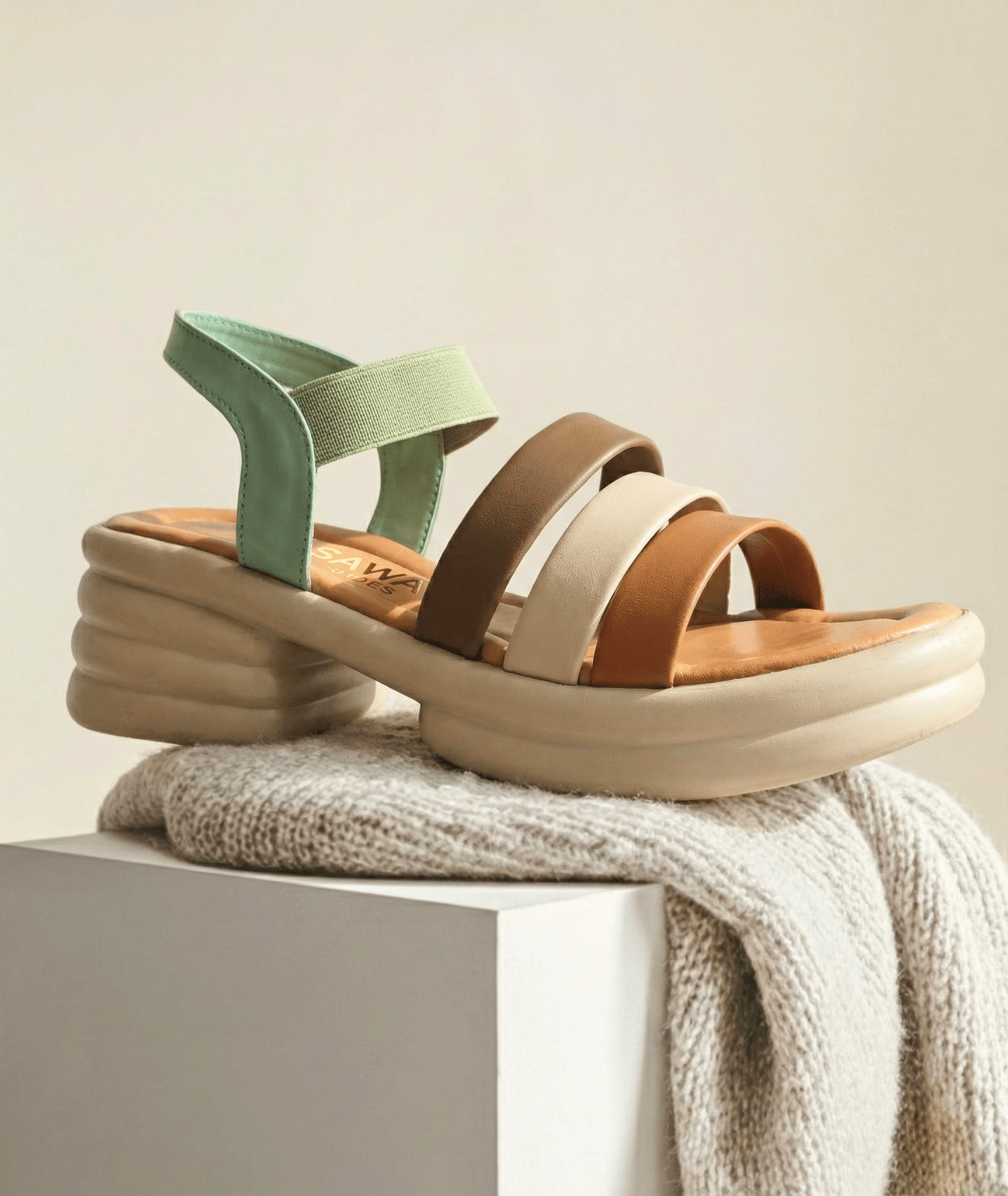 Colorful Chunky Platform Sandals 434 ML - Sawa.pkWomen footwear shoes affordable