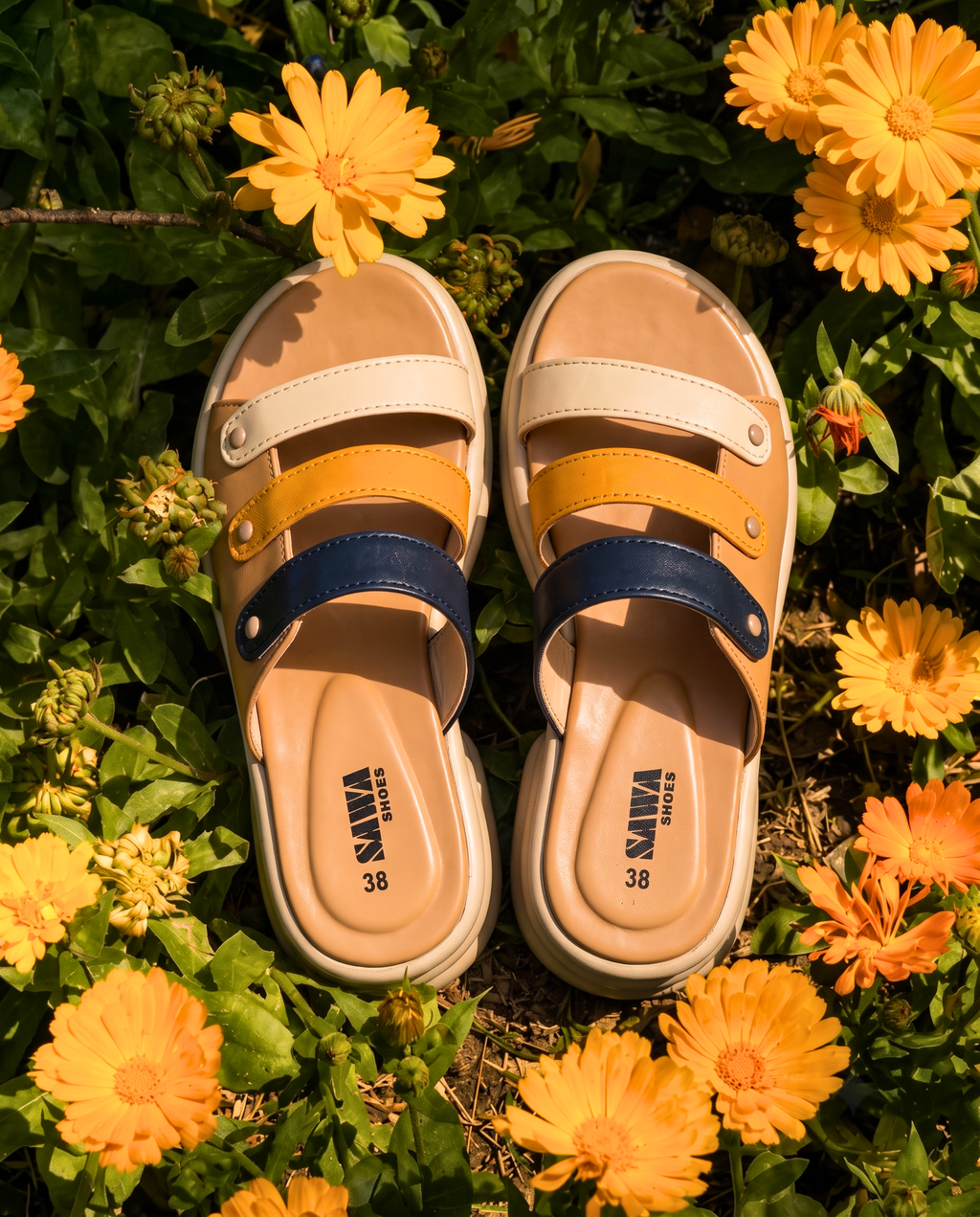Tricolor Multi-Strap Platform 1011 Y
