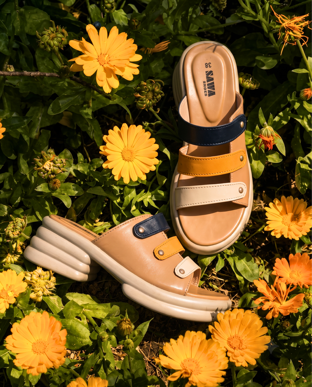 Tricolor Multi-Strap Platform 1011 Y