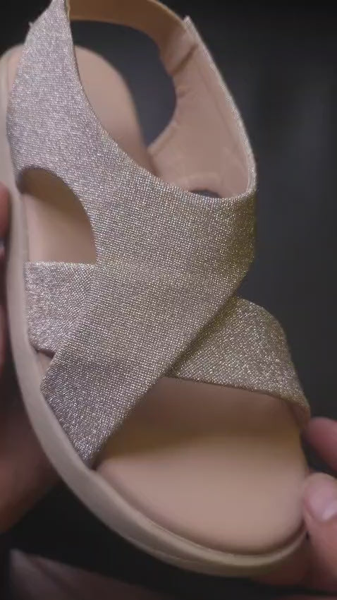Champagne Sparkle Comfort Sandals 400 F