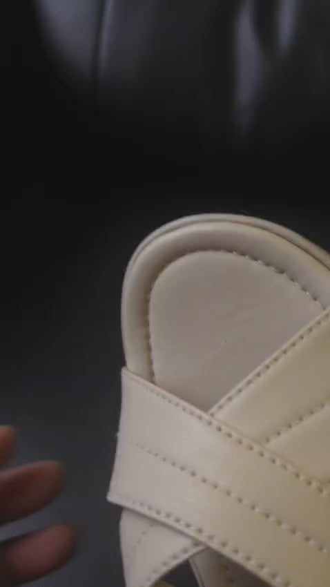Beige Casual Slippers 493 F