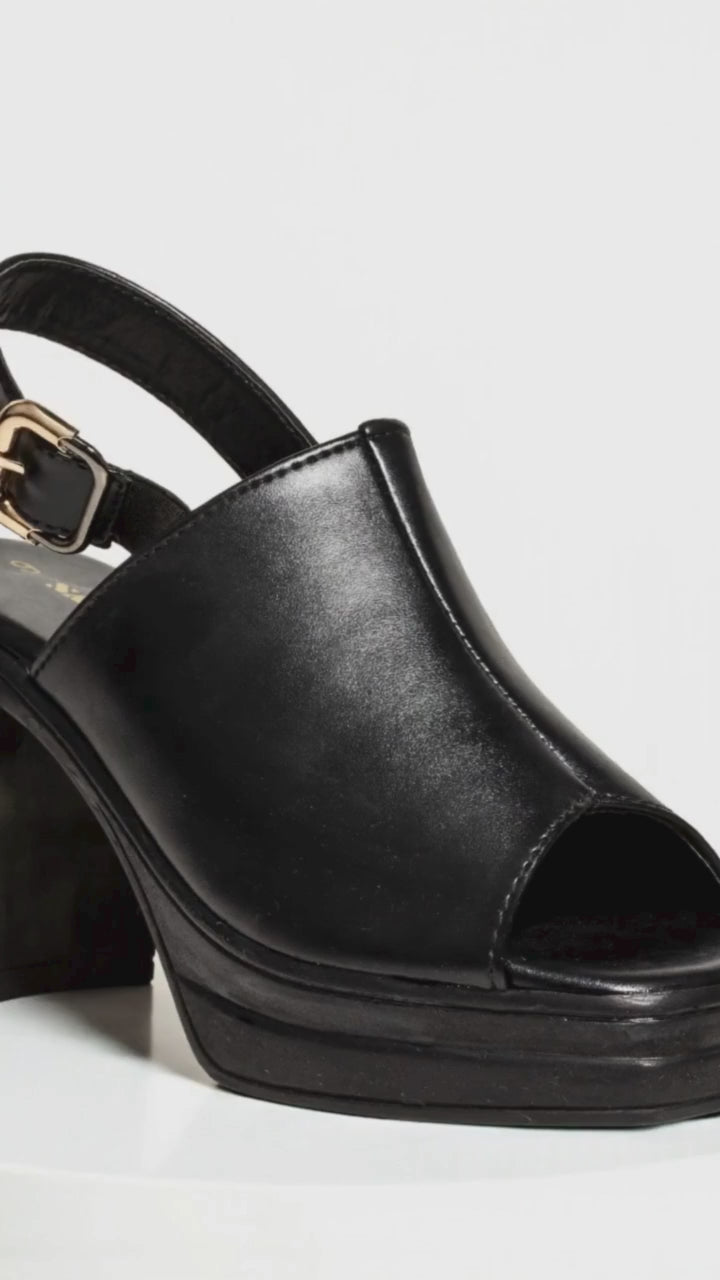 BLACK CASUAL HEELS 746 BK