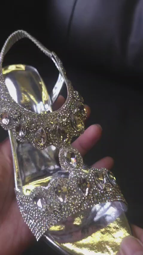 Silver Fancy Sandals 539 S
