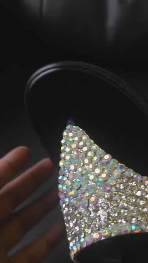 Sawa Rhinestone Platform Slides 463 S